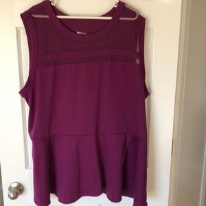 Merona Peplum Tank - 4X Purple